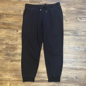 Old Navy‎ Y2K Cozy Drawstring Black Sweatpants L Comfy Loungewear Pockets Casual